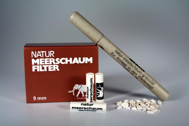 WHITE ELEPHANT Meerschaum Filter Set, 9mm + Granulates