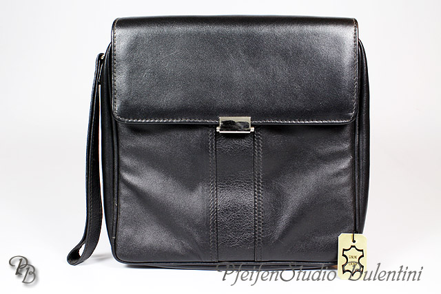 Pipe pouch MESSE Black GENUINE LEATHER for 5 pipes