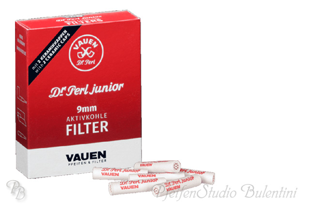Pipe Filter VAUEN Dr. Perl Junior 9mm Charcoal Filter,  40 pcs